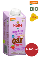Holle Bio ovesný nápoj s jahodami a borůvkami 3 x 200 ml