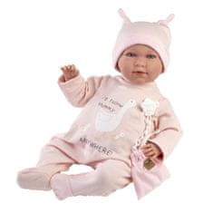 Llorens 74108 New Born - realistická panenka miminko se zvuky a měkkým látkovým tělem - 42 cm