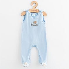 NEW BABY Dojčenské bavlnené dupačky New Baby Biscuits modrá 56 (0-3m)