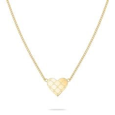 Tamaris Romantický pozlátený náhrdelník Logomania Heart TJ-0526-N-45