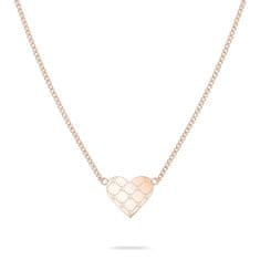 Tamaris Romantický bronzový náhrdelník Logomania Heart TJ-0527-N-45