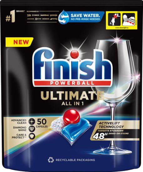 Finish Ultimate All in 1 - kapsule do umývačky riadu 50 ks