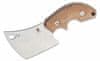 1039C2 Butcher kompaktný nôž v tvare sekáčika 6,2 cm, hnedá, Micarta, Stonewash, puzdro kydex