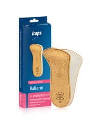Kaps Ballerin kožené dámske 2/3 ortopedické vložky do topánok veľkosť 35