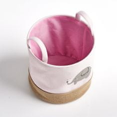 Zeller Detský úložný box motív slon, ružový 30x29cm