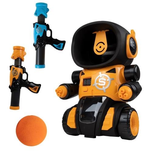 Kruzzel Strieľajúca hra robot - 2 pištole na penové loptičky a terč v tvare robota