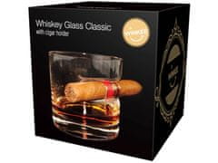 Winkee Klasický pohár na whisky s držiakom na cigary