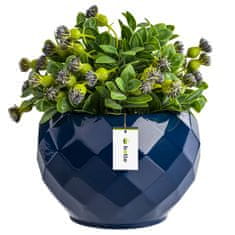 botle Keramický obal na kvetináč farba námornícka modrá 13,5 cm H12,5 cm lesklý