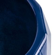 botle Keramický obal na kvetináč farba námornícka modrá 18,5 cm H17 cm lesklý