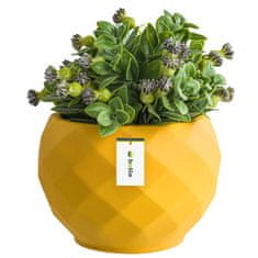 botle Keramický kvetináč žltý 18,5 cm H17 cm matný