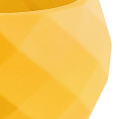 botle Keramický kvetináč žltý 13,5 cm H12,5 cm matný