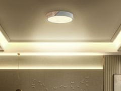 Beliani Kovové stropné LED svietidlo sivá/svetlé drevo PATTANI