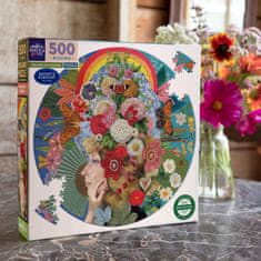 eeBoo Okrúhle puzzle Divadlo kvetín 500 dielikov