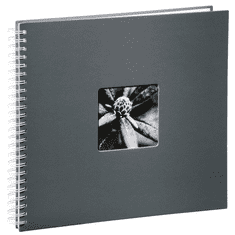 HAMA album klasický špirálový FINE ART 36x32 cm, 50 strán, šedé, biele listy