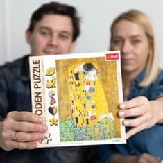 Trefl Drevené puzzle Art: Gustav Klimt - Bozk 200 dielikov