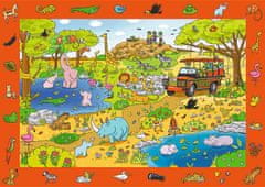 Trefl Puzzle s hľadaním obrázkov Spy Guy: Safari 24 dielikov