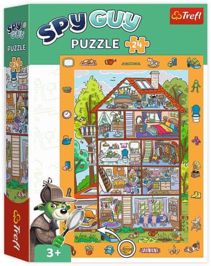Trefl Puzzle s hľadaním obrázkov Spy Guy: V dome 24 dielikov