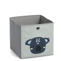 Zeller Detský úložný box textilný, šedý, motív koala 28x28x28cm