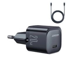 Joyroom JR-TCF02 sieťová nabíjačka USB-C 20W + kábel USB-C, čierna