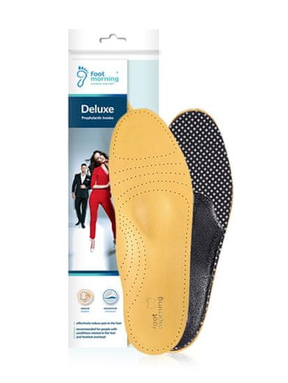 Foot Morning Deluxe kožené ortopedické pohodlné vložky do topánok