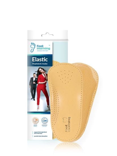 Foot Morning Elastic kožené 2/3 ortopedické pohodlné vložky do topánok