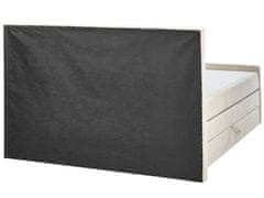 Beliani Kontinentálna posteľ s úložným priestorom 160 x 200 cm béžová ARISTOCRAT