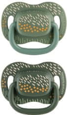 Canpol babies  Set symetrických silikonových dudlíků MOUNTAINS 0-6m 2ks zelený