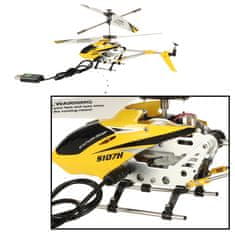 WOWO Vrtuľník na diaľkové ovládanie SYMA S107H, 2,4GHz, RTF, žltý