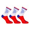3PACK ponožky vysoké červené trikolóra (3HV10444) - veľkosť M