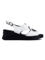 Amiatex Dámske sandále 107555 + Nadkolienky Gatta Calzino Strech, biele, 38