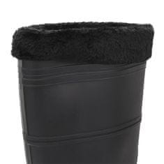 Vidaxl Topánky do dažďa s vyberateľnými ponožkami čierne veľk. 46 PVC