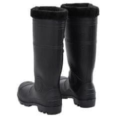 Vidaxl Topánky do dažďa s vyberateľnými ponožkami čierne veľk. 42 PVC