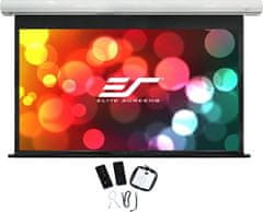 Elite Screens plátno elektrické motorové 100" (254 cm)/ 16:9/ 124,5 x 221,5 cm/ case bílý/ 24" drop/ MaxWhite FG