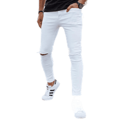 Dstreet Pánske džínsové nohavice biele ux4261 s31
