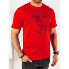 Dstreet Pánska košeľa s potlačou červená rx5364 XL