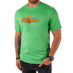 Dstreet Pánske tričko s potlačou zelené rx5373 M