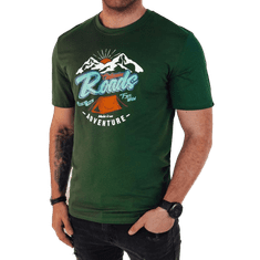 Dstreet Pánske tričko s potlačou zelené rx5402 XXL