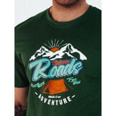 Dstreet Pánske tričko s potlačou zelené rx5402 XXL