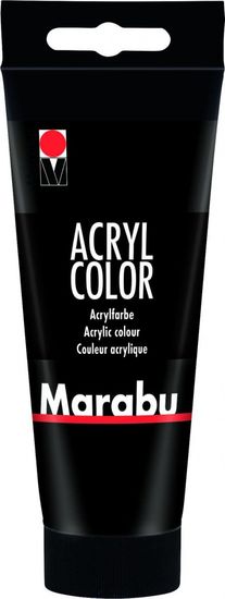 Marabu Acryl Color akrylová farba - čierna 073, 100 ml