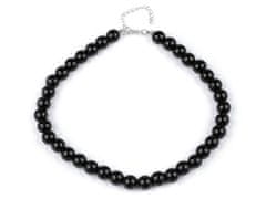 Perlový náhrdelník - čierna