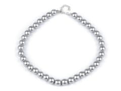 Perlový náhrdelník - šedá svetlá