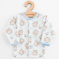 NEW BABY Dojčenský bavlnený kabátik Biscuits modrá - 62 (3-6m)
