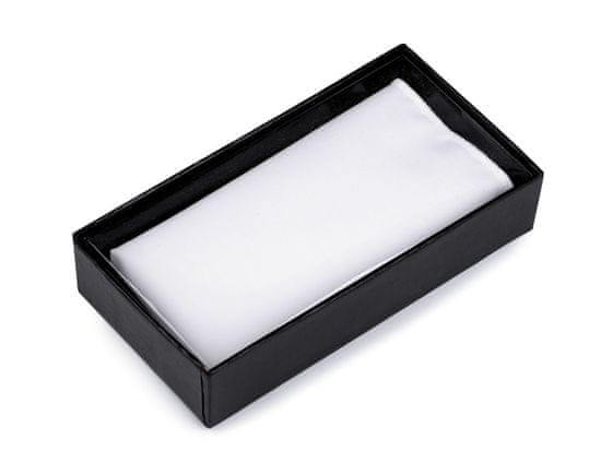 Bavlnená vreckovka do saka v krabičke - biela