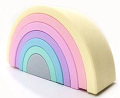 Baby in World Silikónová edukačná dúha Rainbow Pastel - 7 oblúkov