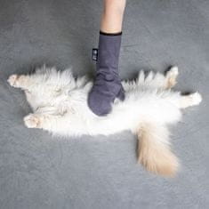 EBI D&D I LOVE HAPPY CATS Amber rukavice z mikrovlákna na vyčesávanie srsti 35x17x2cm 2ks sivá