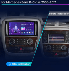 Hizpo 2Din Android Autorádio pre Mercedes Benz R-Class W251 R300 R280 R320 2005-2017 GPS navigácia, WiFi, Bluetooth - Handsfree rádio Mercedes Benz R-Class W251 R300 R280 R320 2005-2017 Autorádio s Kamerou