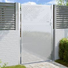 shumee Záhradná brána 100x125 cm, nehrdzavejúca oceľ