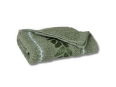 sarcia.eu Zelený kúpeľný uterák z bavlny s ozdobným vyšívaním, uterák so vzorom lístia 70x135 cm x1