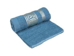 sarcia.eu Modrý bavlnený kúpeľný uterák s ozdobným vyšívaním, egyptský vzor 70x135 cm x2