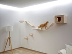 Kerbl Škrabadlo pre mačky ANDEN, súprava nástenných poschodí 8 ks